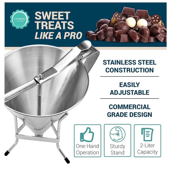 Stainless Steel Confectionery Dispenser Funnel Commercial Grade New - Picture 3 of 5